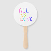 すべて愛レインボーカラフルプライドLGBTQゲイ6月 ハンドファン (裏面)