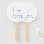 すべて愛レインボーカラフルプライドLGBTQゲイ6月 ハンドファン (正面&裏面)