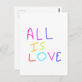 すべて愛レインボーカラフルプライドLGBTQゲイ6月 ポストカード (正面/裏面)