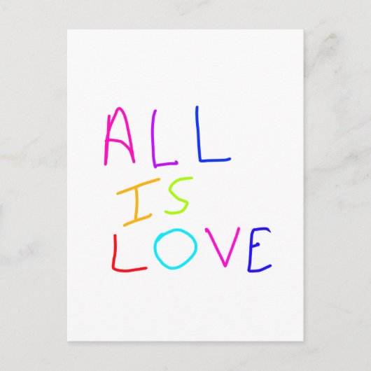 すべて愛レインボーカラフルプライドLGBTQゲイ6月 ポストカード (正面)