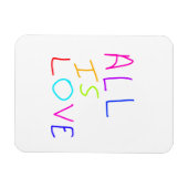 すべて愛レインボーカラフルプライドLGBTQゲイ6月 マグネット (横)