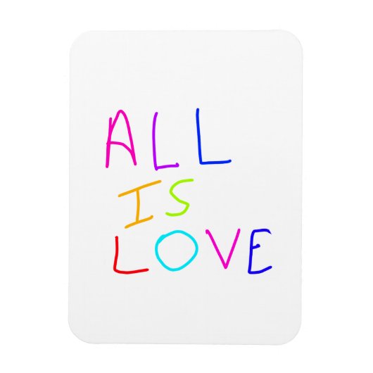 すべて愛レインボーカラフルプライドLGBTQゲイ6月 マグネット (縦)