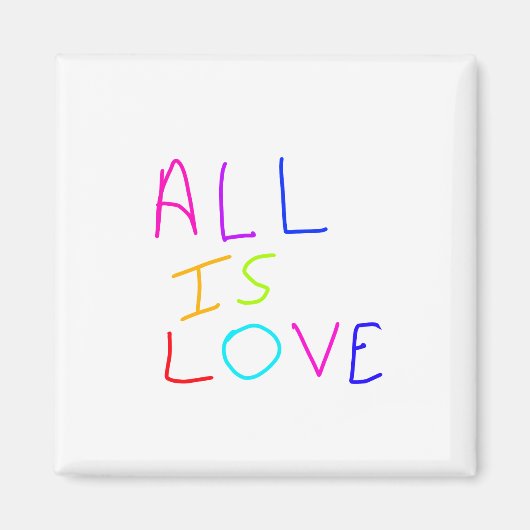 すべて愛レインボーカラフルプライドLGBTQゲイ6月 マグネット (正面)