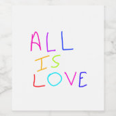 すべて愛レインボーカラフルプライドLGBTQゲイ6月 ワインラベル (シングルラベル)