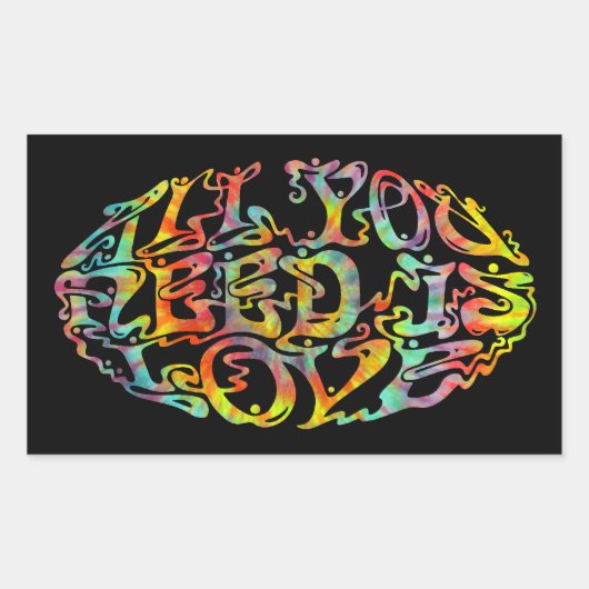 すべて愛IIIが必要 長方形シール (正面)