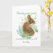 すべて感動的OKバニー引用文 カード (黄色い花)