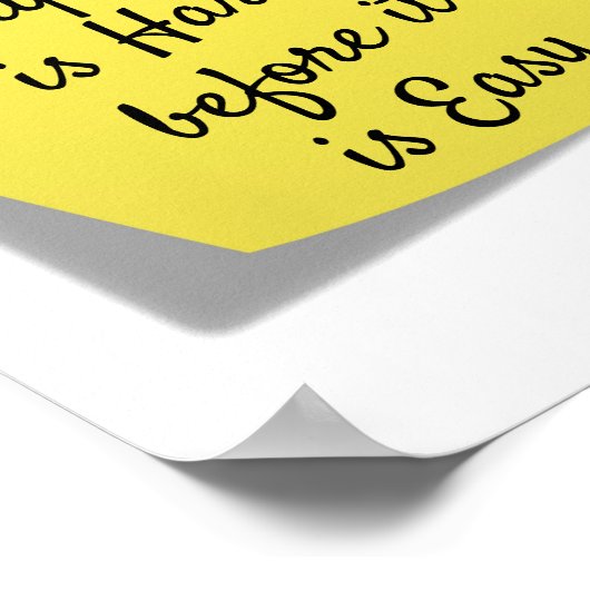 すべて懸命、感動的引用文 ポスター (角)