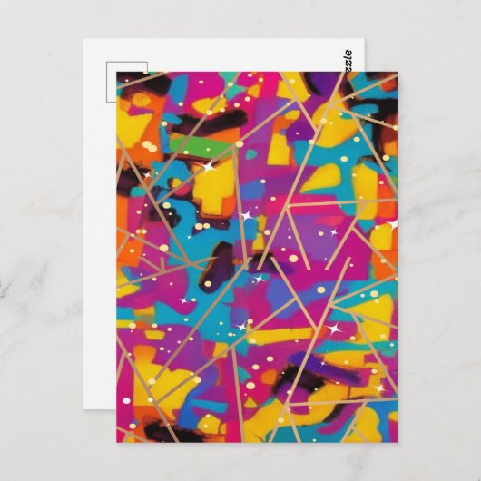 すべて接続された抽象芸術 ポストカード (正面/裏面)