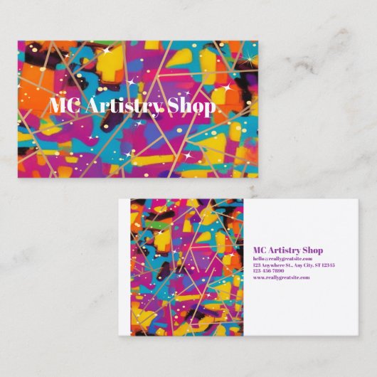 すべて接続された抽象芸術 名刺 (正面/裏面)