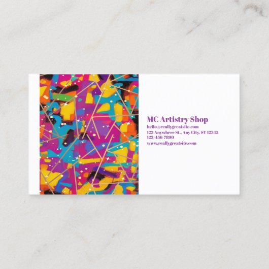 すべて接続された抽象芸術 名刺 (裏面)