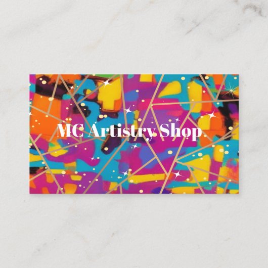 すべて接続された抽象芸術 名刺 (正面)