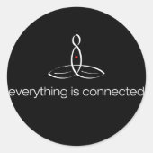 すべて接続 – 白の標準スタイル ラウンドシール (正面)