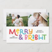 すべて明るいおもしろいモダンの輝くクリスマス シーズンカード (正面)