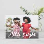 すべて明るいスクリプト写真のホリデーカード シーズンカード (スタンド正面)