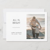 すべて明るいミニマルな沿岸家族の写真 シーズンカード (正面)