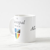 すべて歓迎エピスコパル教会のマグカップ コーヒーマグカップ (正面左)