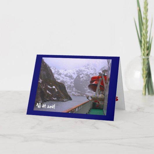 すべて海で!,ノルウェーのフィヨルドで カード (正面)