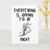 すべて無事に終わカスタマイズる カード (黄色い花)