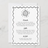 すべて片手で描お洒落いた予測できな結婚の 招待状 (裏面)