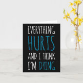 すべて痛み私のダイイングジおもしろいムティーフモロ カード (黄色い花)