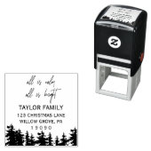 すべて穏やかである全て明るいクリスマス差出人住所 セルフインキングスタンプ (インサイチュ)