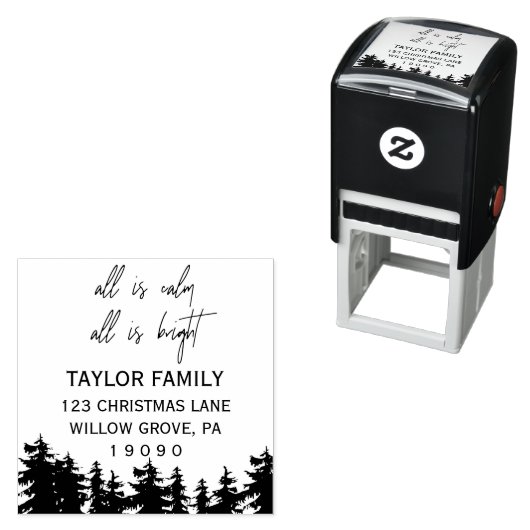 すべて穏やかである全て明るいクリスマス差出人住所 セルフインキングスタンプ (インサイチュ)