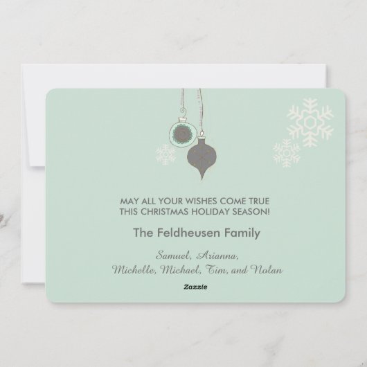 すべて穏やかである全て明るい鹿休日 シーズンカード (裏面)