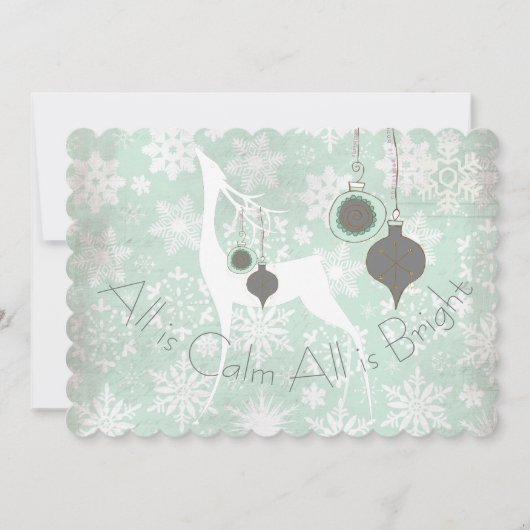 すべて穏やかである全て明るい鹿休日 シーズンカード (正面)