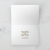 すべて穏やかでない可愛いトナカイ写真折り畳まれた休日 カード (内部)