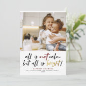 すべて穏やかではないが、すべて明るい!クリスマスフォト シーズンカード (スタンド正面)