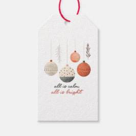 すべて穏やかで明るいクリスマス ギフトタグ
