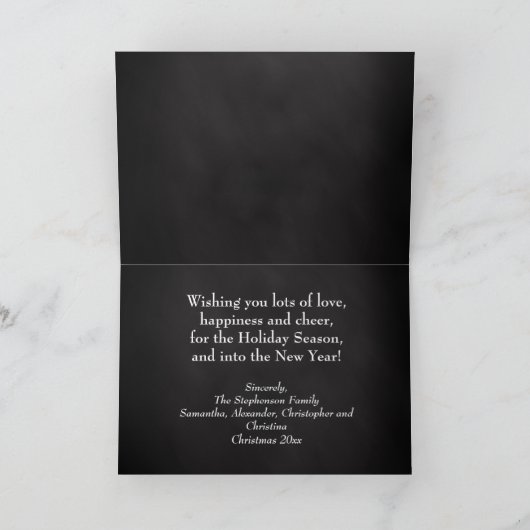 すべて穏やかで明るい黒板クリスマス2の写真 シーズンカード (内部)