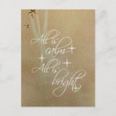 すべて穏やかで、すべて明るいクリスマス シーズンポストカード (正面)