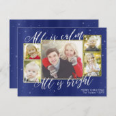 すべて穏やかなクリスチャン海軍ブルークリスマスの写真 シーズンカード (正面/裏面)