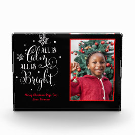 すべて穏やかな/クリスマス引用文/アクリルギフト フォトブロック