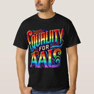 すべて等しい色数々のタイポグラフィデザイン Tシャツ