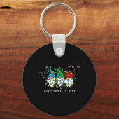 すべて素晴らしがクリスマスライツ素晴らし格言Chr キーホルダー (正面)