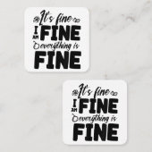 すべて素晴らしが白い素晴らしよ素晴らしおもしろい スクエア名刺 (正面/裏面)