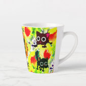 すべて素晴らしが緑の赤い斑入りマグカップ カフェラテマグ (右)