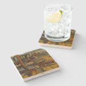 すべて素晴らしの絵画は1本の筆立てから始まる ストーンコースター (横)