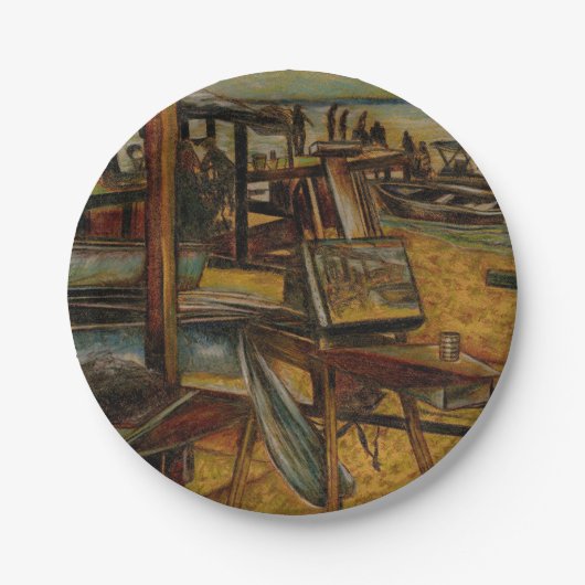 すべて素晴らし絵画が1つのブラシストロークで始まる ペーパープレート (正面)