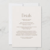 すべて素朴の中立フローラ結婚 招待状 (裏面)