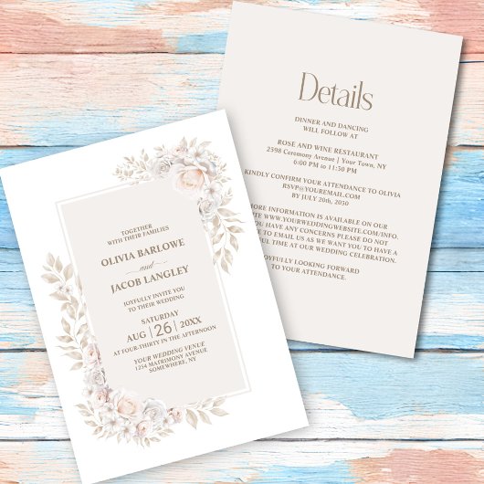 すべて素朴の中立フローラ結婚 招待状