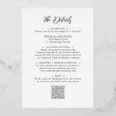 すべて結婚のバラ金ゴールド書実在 箔招待状 (裏面)