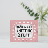 すべて編み物物グリーティングカード カード (スタンド正面)