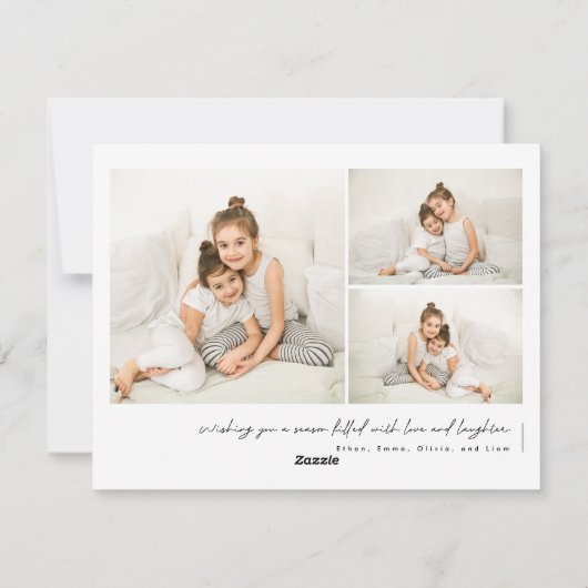 すべて落ち着いた子供たちおもしろい幼児の写真のクリスマスではない シーズンカード (裏面)