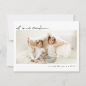 すべて落ち着いた子供たちおもしろい幼児の写真のクリスマスではない シーズンカード (正面)