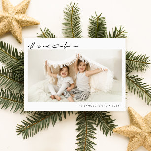 すべて落ち着いた子供たちおもしろい幼児の写真のクリスマスではない シーズンカード