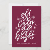 すべて落ち着いている全て明るい紫の非写真 シーズンカード (正面)