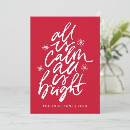 すべて落ち着いている全て明るい赤の非写真 シーズンカード (スタンド正面)